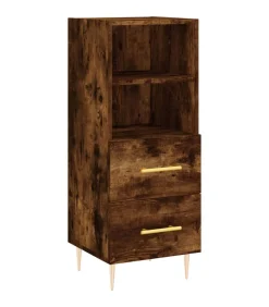 Clearance Dressoir 34,5x34x90 cm bewerkt hout gerookt eiken Meubels
