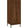 Clearance Dressoir 34,5x34x90 cm bewerkt hout bruin eikenkleur Meubels