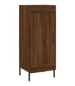 Clearance Dressoir 34,5x34x90 cm bewerkt hout bruin eikenkleur Meubels
