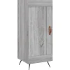 Outlet Dressoir 34,5x34x90 cm bewerkt hout grijs sonoma eikenkleurig Meubels