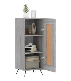 Outlet Dressoir 34,5x34x90 cm bewerkt hout grijs sonoma eikenkleurig Meubels