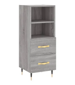 Online Dressoir 34,5x34x90 cm bewerkt hout grijs sonoma eikenkleurig Meubels