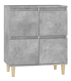 New Dressoir 60x35x70 cm bewerkt hout betongrijs Meubels