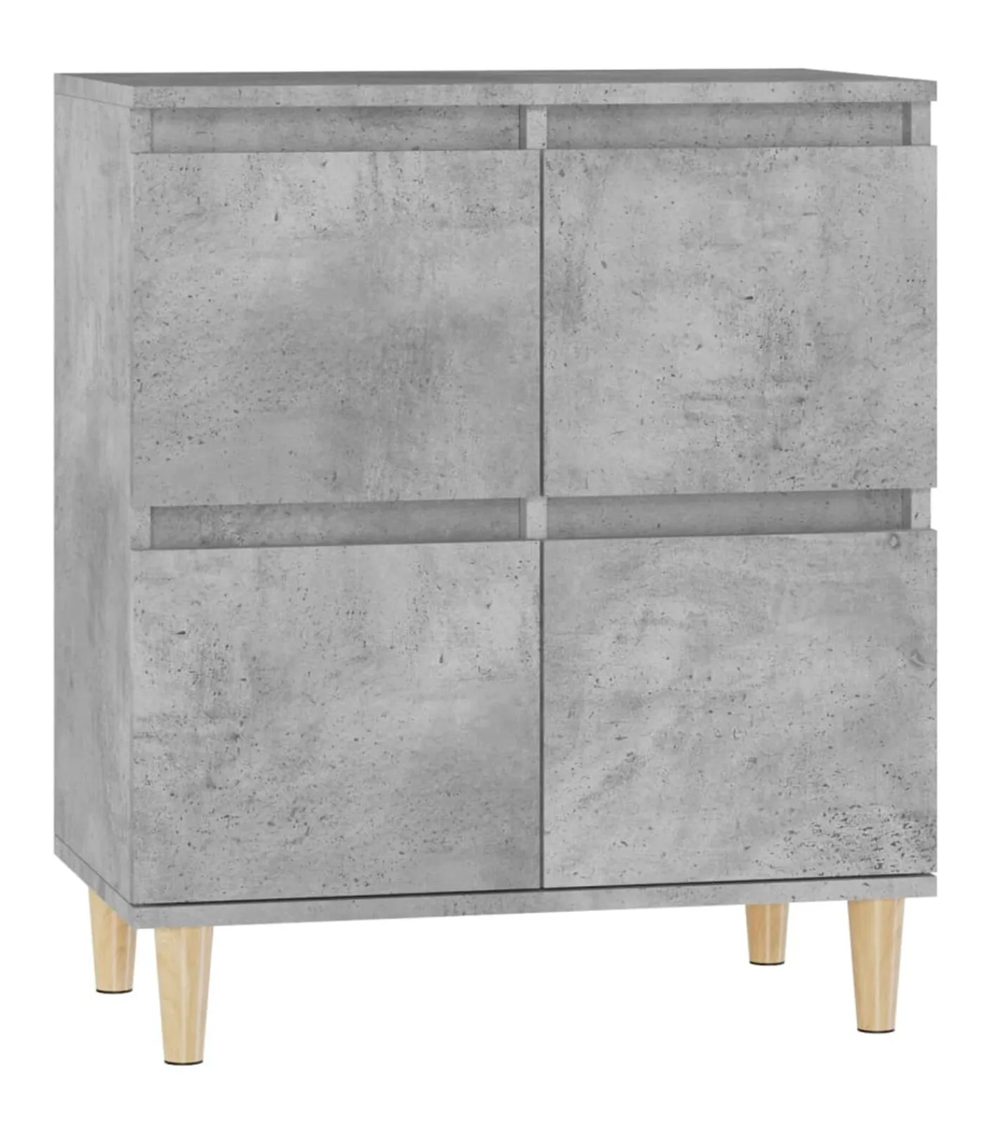 New Dressoir 60x35x70 cm bewerkt hout betongrijs Meubels