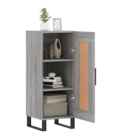 Clearance Dressoir 34,5x34x90 cm bewerkt hout grijs sonoma eikenkleurig Meubels