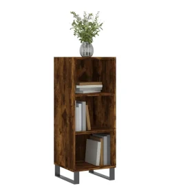 Clearance Dressoir 34,5x32,5x90 cm bewerkt hout gerookt eikenkleurig Meubels