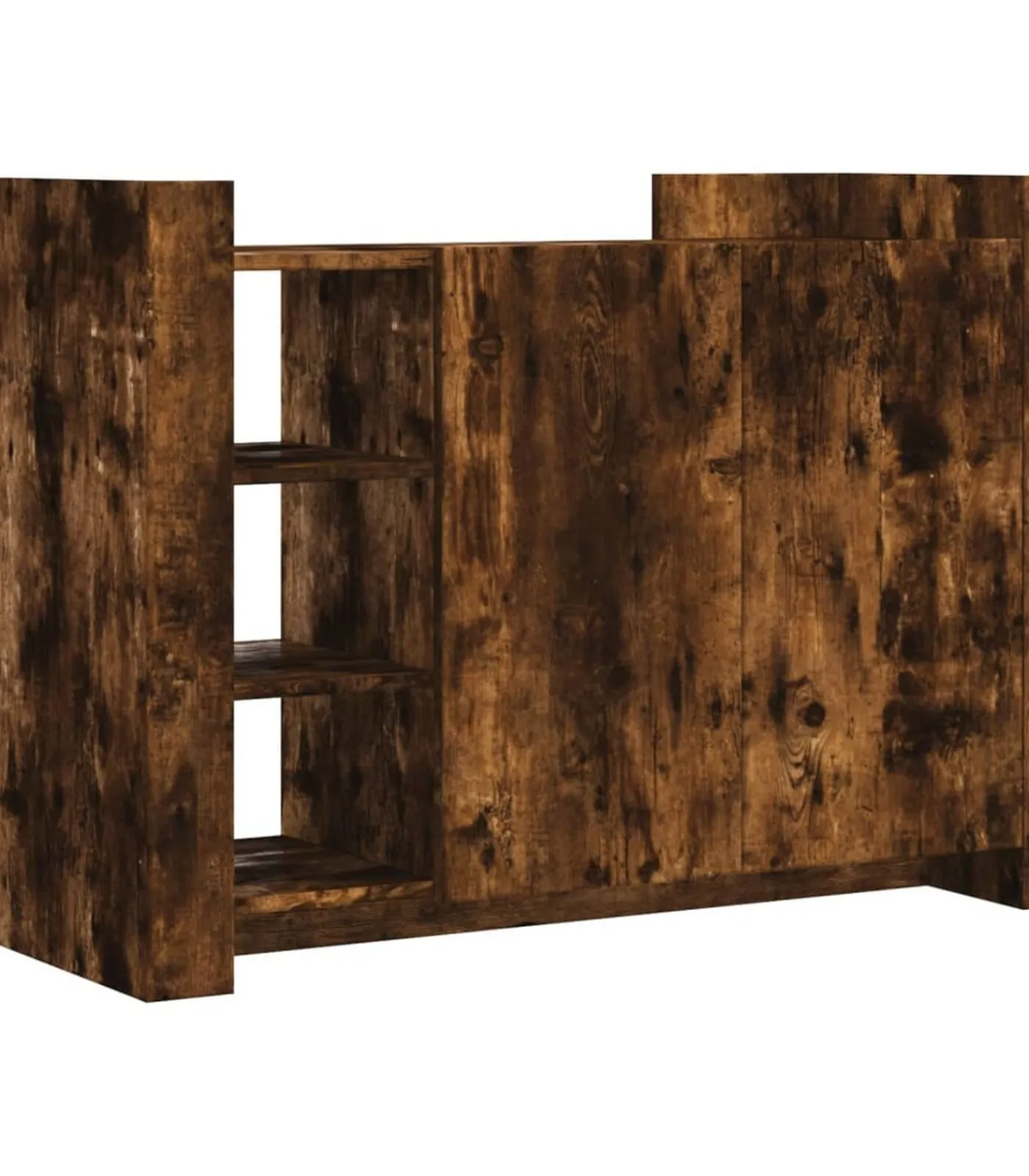 Outlet Dressoir 100x35x75 cm bewerkt hout gerookt eikenkleurig Meubels