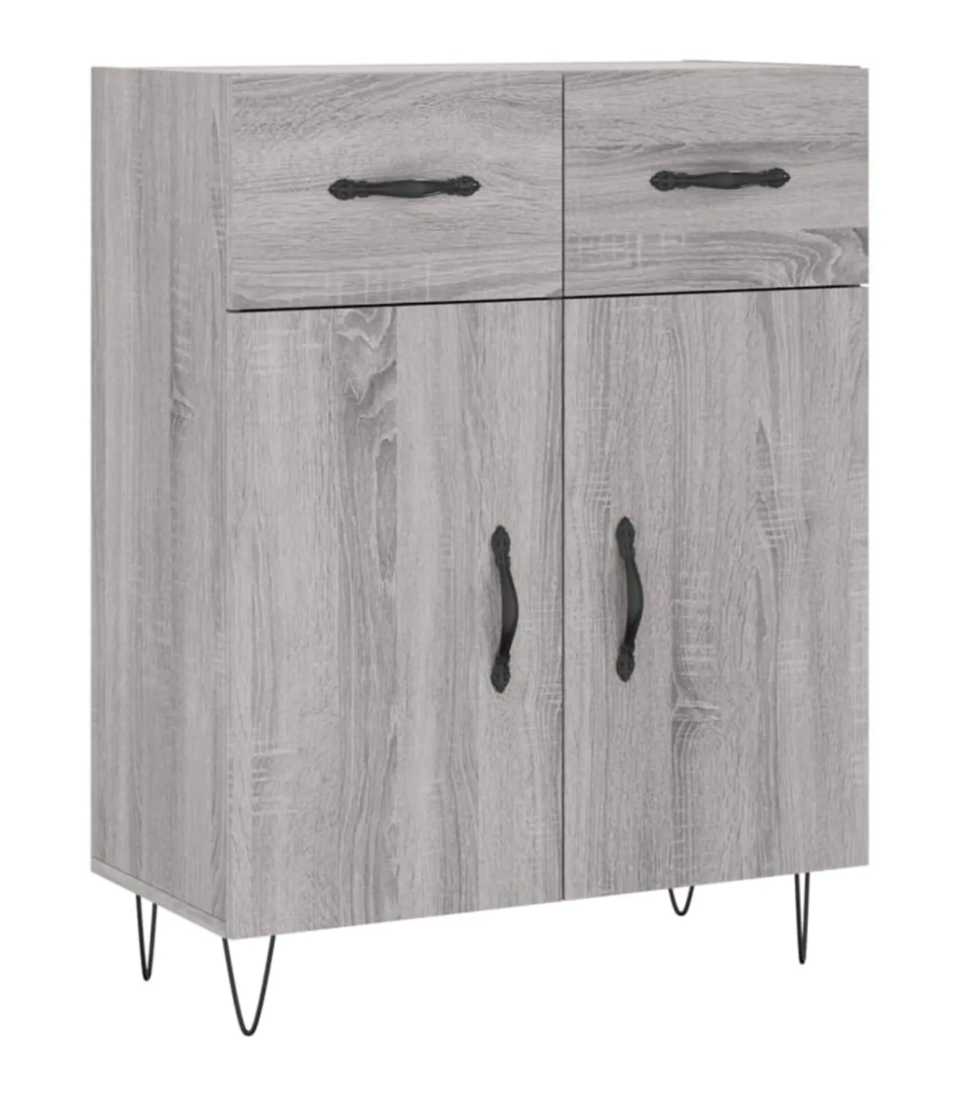 Dressoir 69,5x34x90 cm bewerkt hout grijs sonoma eikenkleurig Meubels