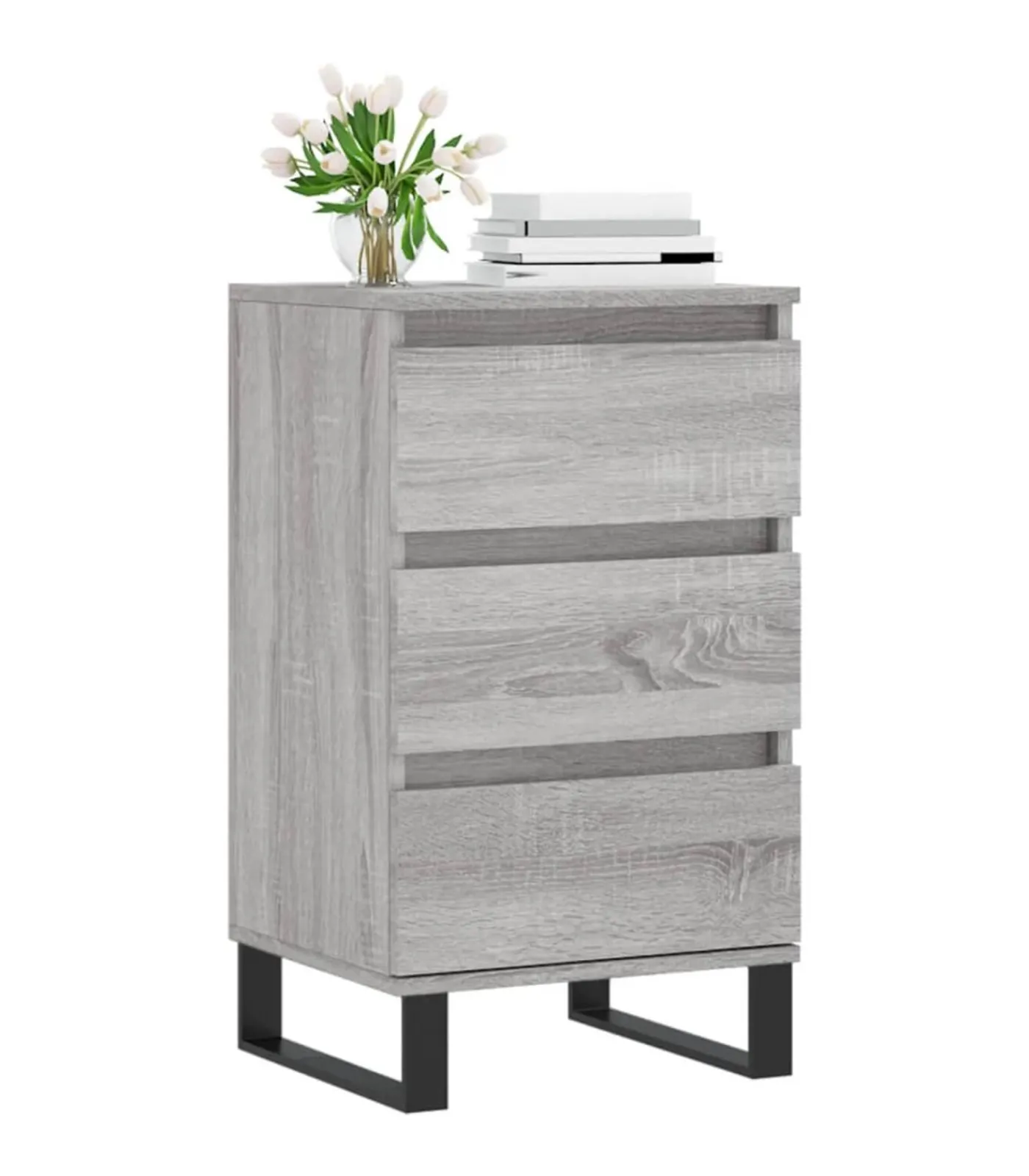 Online Dressoir 40x35x70 cm bewerkt hout grijs sonoma Meubels
