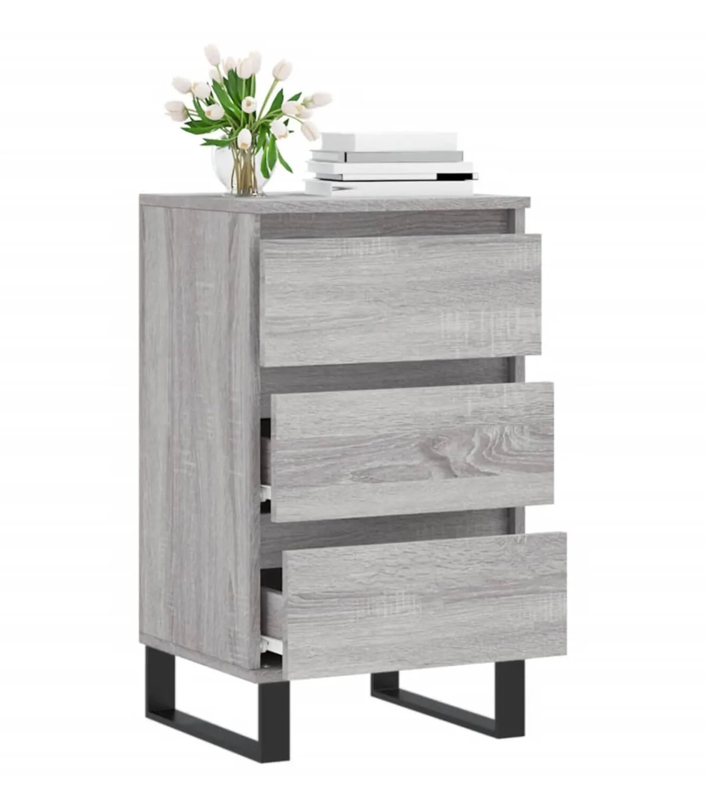 Online Dressoir 40x35x70 cm bewerkt hout grijs sonoma Meubels