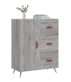 Discount Dressoir 69,5x34x90 cm bewerkt hout grijs sonoma eikenkleurig Meubels