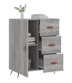 Discount Dressoir 69,5x34x90 cm bewerkt hout grijs sonoma eikenkleurig Meubels