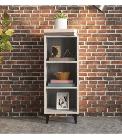 Discount Dressoir 34,5x32,5x90 cm bewerkt hout grijs sonoma eikenkleurig Meubels