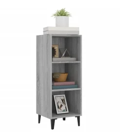 Discount Dressoir 34,5x32,5x90 cm bewerkt hout grijs sonoma eikenkleurig Meubels