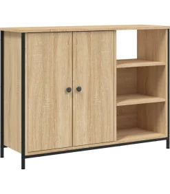 Hot Dressoir 100x33x75 cm bewerkt hout sonoma eikenkleurig Meubels