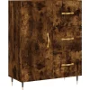 Clearance Dressoir 69,5x34x90 cm bewerkt hout gerookt eikenkleurig Meubels