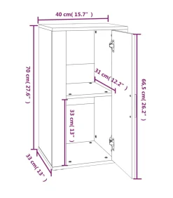 Online Dressoir 40x33x70 cm bewerkt hout betongrijs Meubels