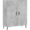 New Dressoir 69,5x34x90 cm bewerkt hout betongrijs Meubels