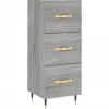 Best Dressoir 34,5x34x90 cm bewerkt hout grijs sonoma eikenkleurig Meubels