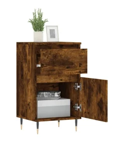 Outlet Dressoir 40x35x70 cm bewerkt hout gerookt eikenkleurig Meubels