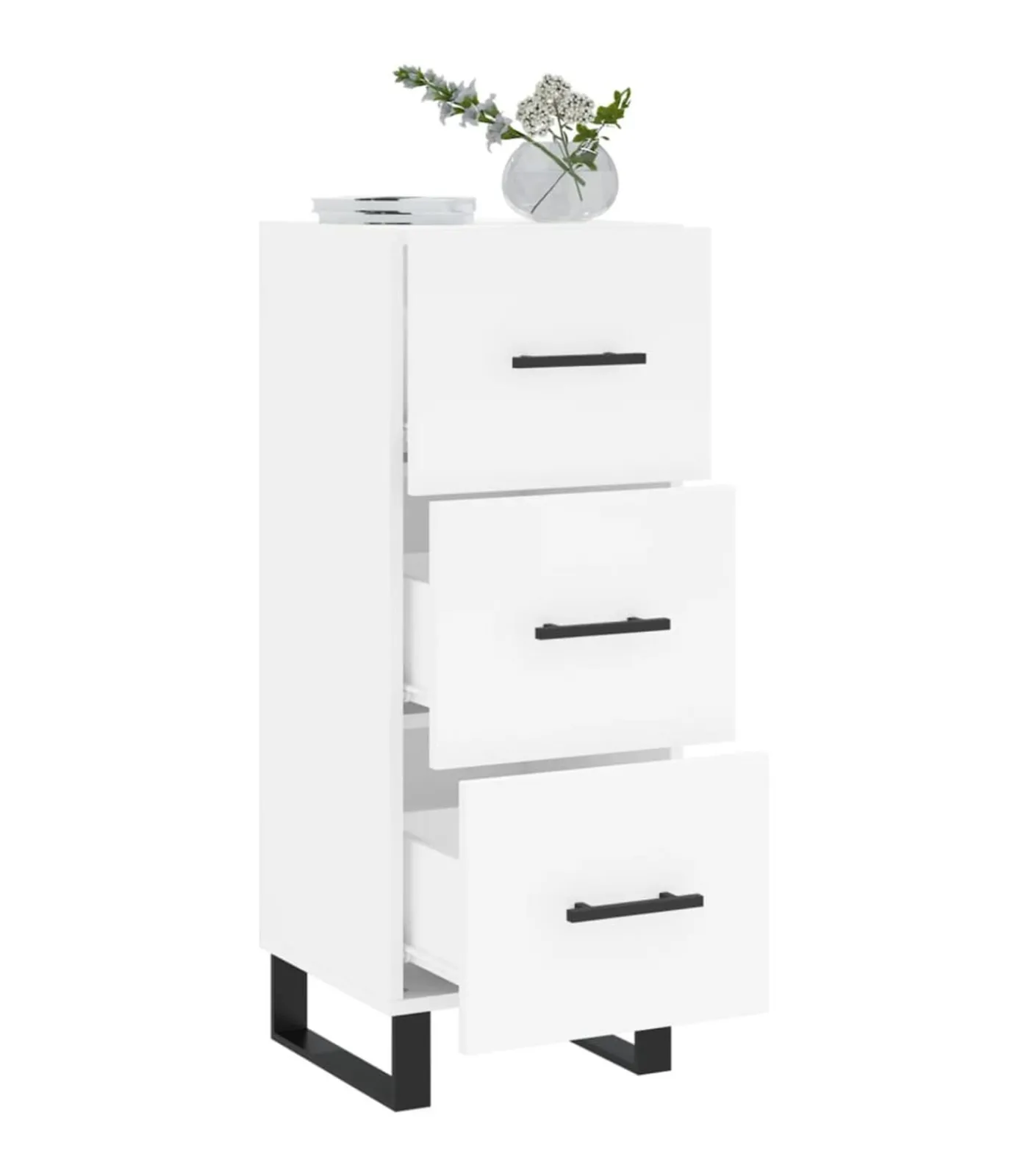 Sale Dressoir 34,5x34x90 cm bewerkt hout wit Meubels