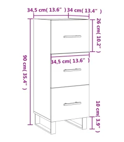 Sale Dressoir 34,5x34x90 cm bewerkt hout wit Meubels