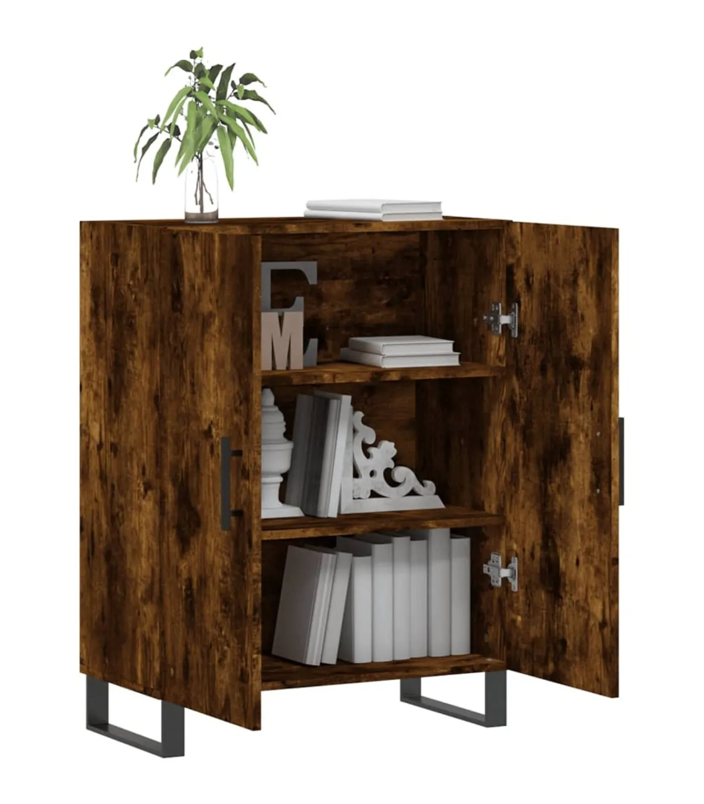 Best Dressoir 69,5x34x90 cm bewerkt hout gerookt eikenkleurig Meubels