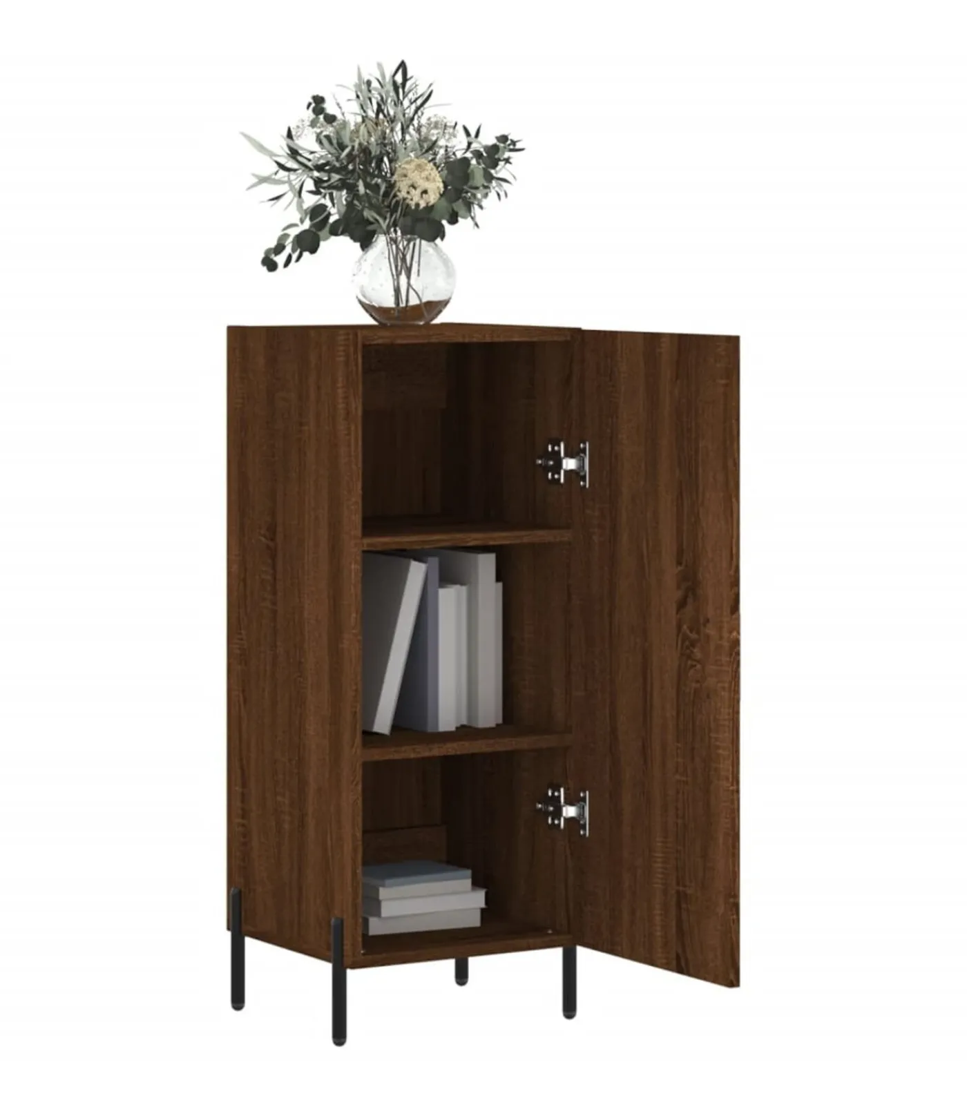 Sale Dressoir 34,5x34x90 cm bewerkt hout bruin eikenkleur Meubels