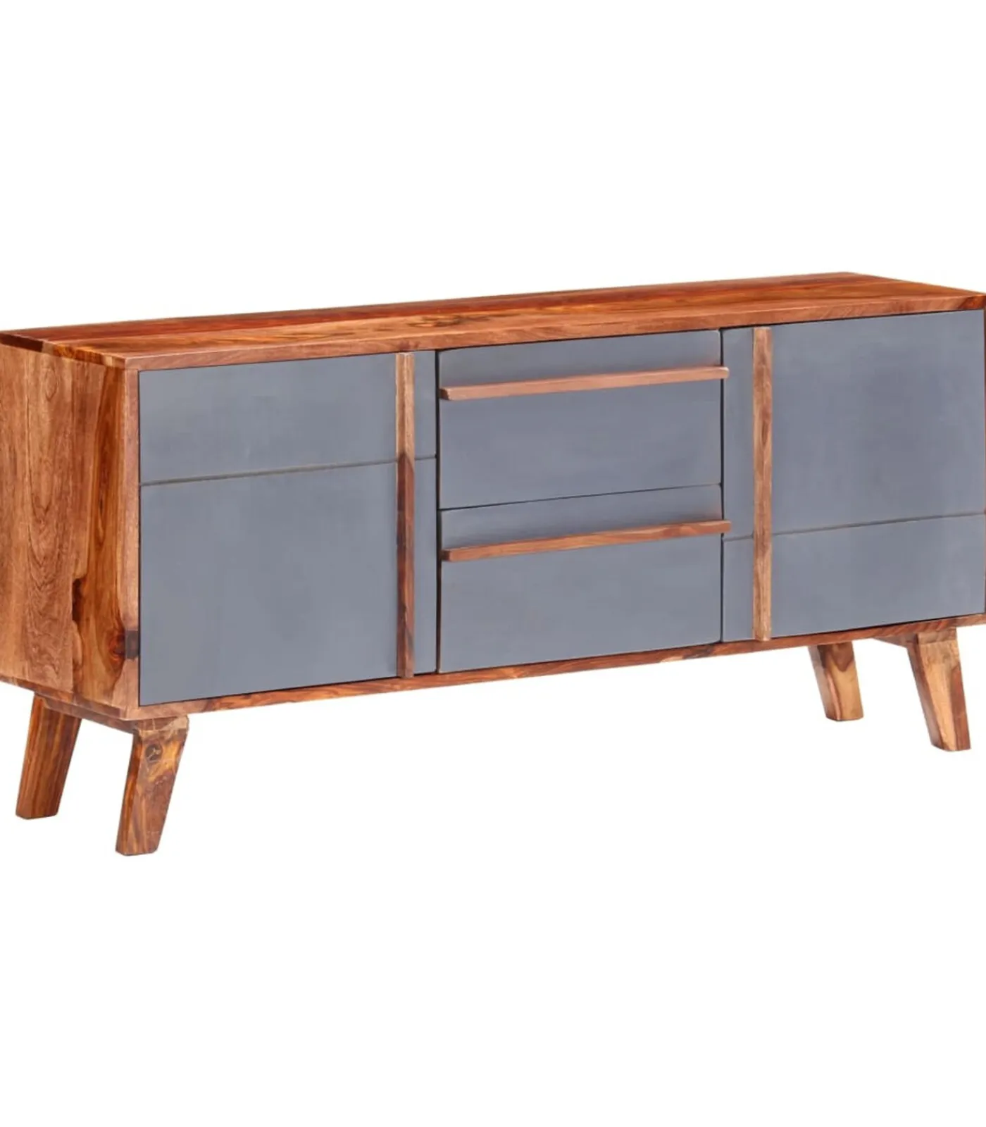 Online Dressoir 120x30x55 cm massief hout grijs Meubels