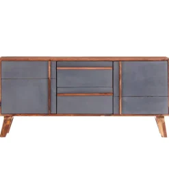 Online Dressoir 120x30x55 cm massief hout grijs Meubels