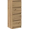 New Dressoir 37,5x35x99 cm spaanplaat ambachtelijk eikenkleurig Meubels