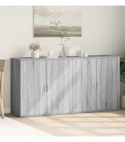 Online Dressoirs 2 st 79x38x80 cm bewerkt hout grijs sonoma eikenkleur Meubels