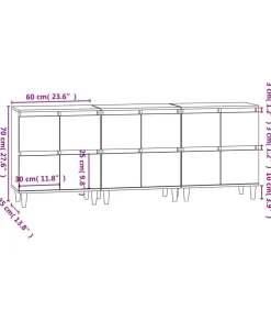 Outlet Dressoirs 3 st 60x35x70 cm bewerkt hout zwart Meubels