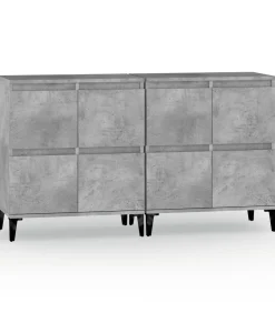 Best Dressoirs 2 st 60x35x70 cm bewerkt hout betongrijs Meubels
