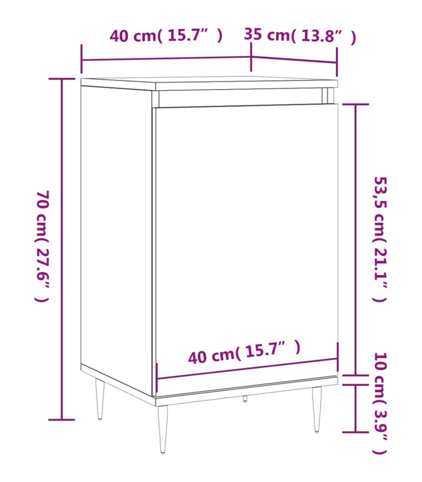 Online Dressoirs 2 st 40x35x70 cm bewerkt hout sonoma eikenkleurig Meubels