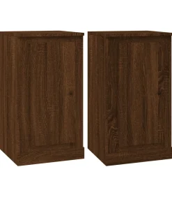 Hot Dressoirs 2 st 37,5x35,5x67,5 cm bewerkt hout bruin eikenkleur Meubels