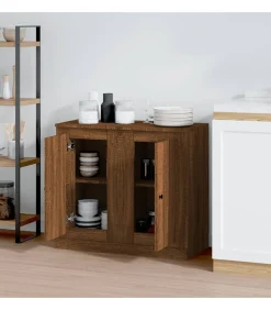 Hot Dressoirs 2 st 37,5x35,5x67,5 cm bewerkt hout bruin eikenkleur Meubels