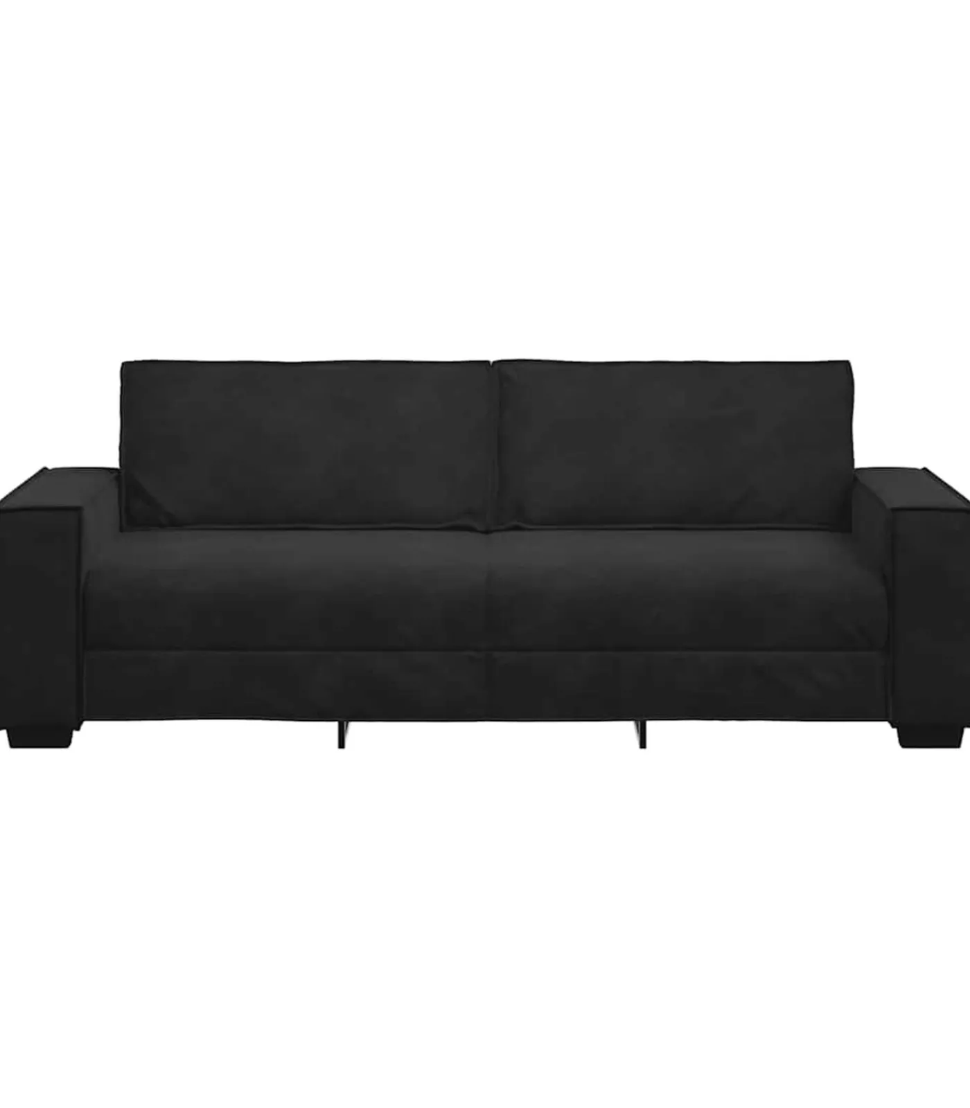 Discount Driezitsbank 180 cm fluweel zwart Zetels