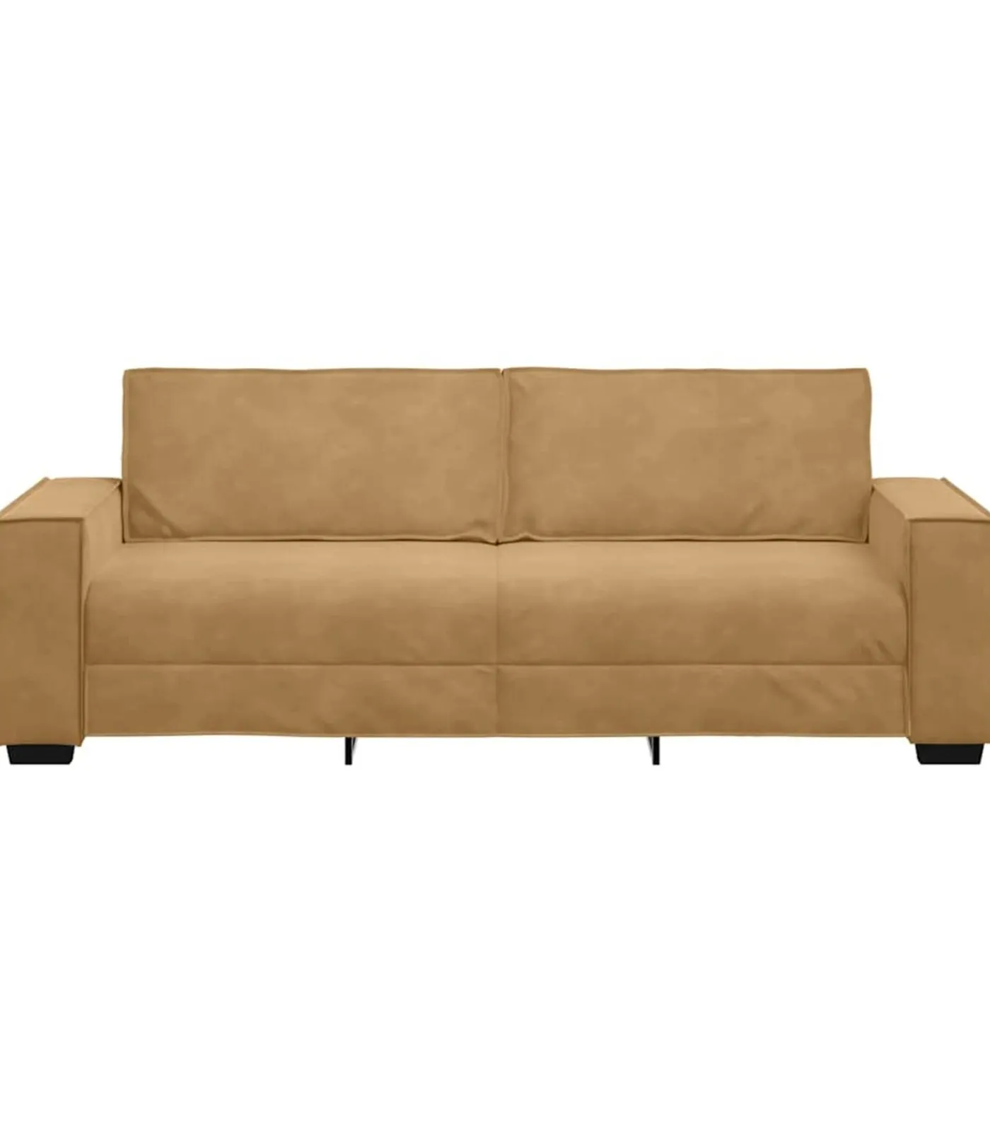 Hot Driezitsbank 180 cm fluweel bruin Zetels