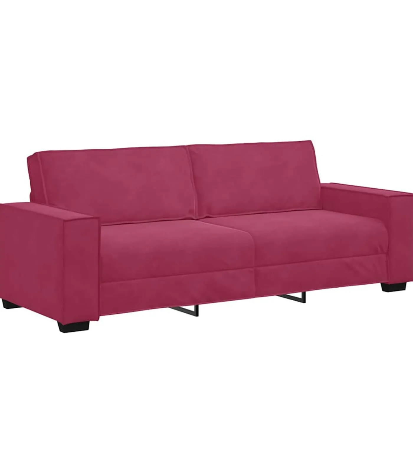 Online Driezitsbank 180 cm fluweel wijnrood Zetels