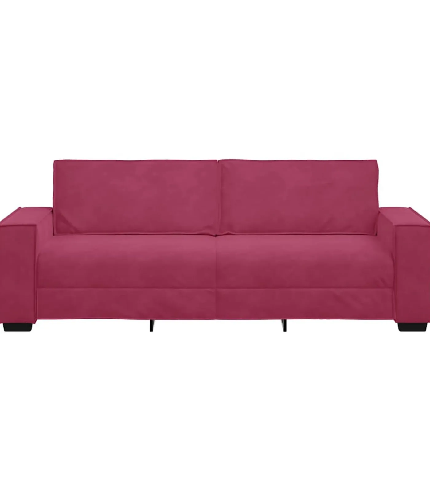 Online Driezitsbank 180 cm fluweel wijnrood Zetels