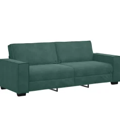 Online Driezitsbank 180 cm fluweel donkergroen Zetels