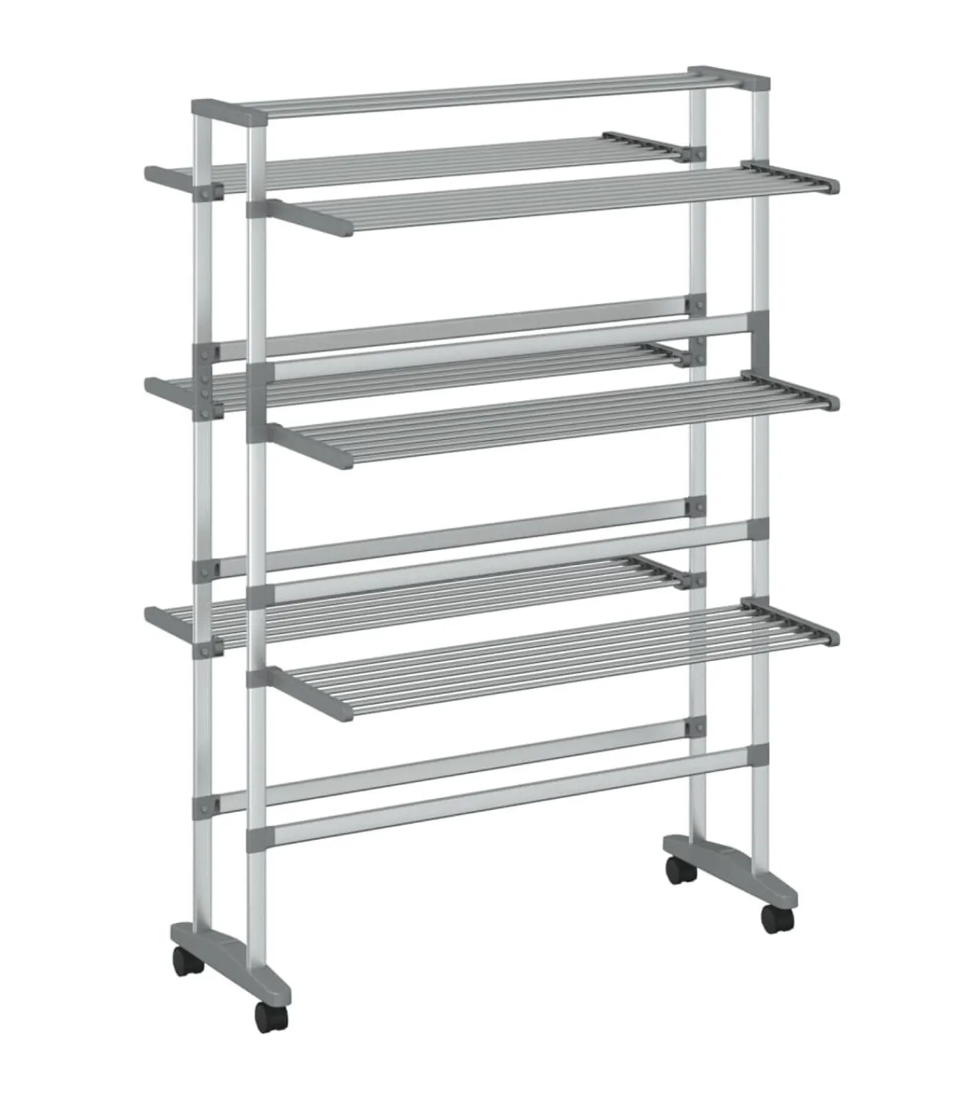 Hot Droogrek met wieltjes 89x64x129 cm aluminium Wassen & Strijken