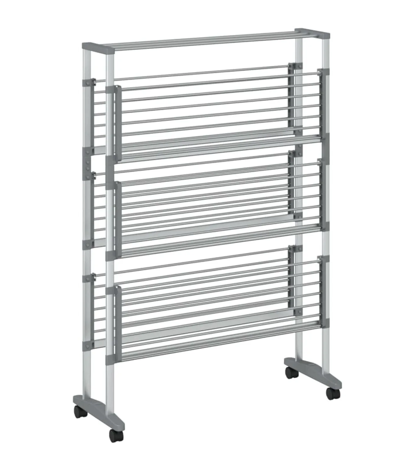 Hot Droogrek met wieltjes 89x64x129 cm aluminium Wassen & Strijken