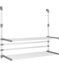 Online Droogrek voor balkon 89x25x(60-95) cm aluminium Wassen & Strijken