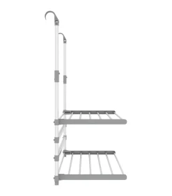 Online Droogrek voor balkon 89x25x(60-95) cm aluminium Wassen & Strijken