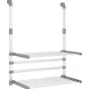 Outlet Droogrek voor balkon 54x25x42 cm aluminium Wassen & Strijken