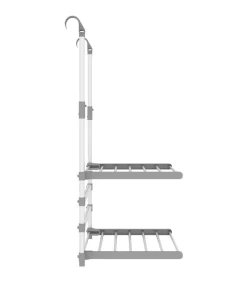 Outlet Droogrek voor balkon 54x25x42 cm aluminium Wassen & Strijken