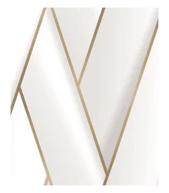 Hot Behang Geometric wit en goudkleurig Decoratie