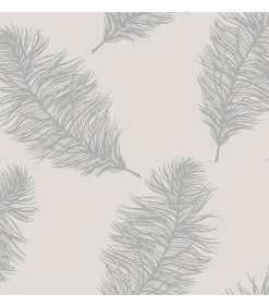 Clearance Behang Fawning Feather lichtgrijs Decoratie